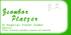 zsombor platzer business card